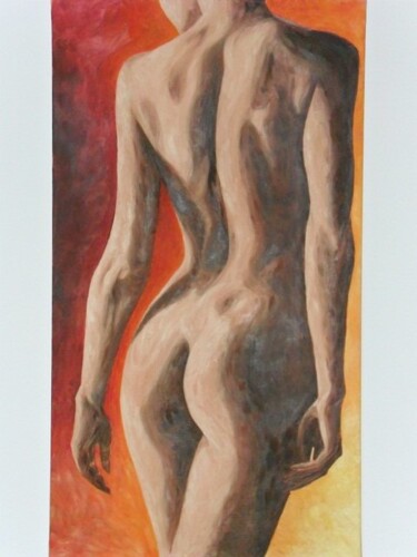 Schilderij getiteld "Nudo di donna" door Catia Biso, Origineel Kunstwerk, Olie