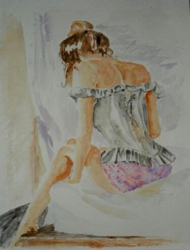 Painting titled "Frivolezze in rosa" by Catia Biso, Original Artwork