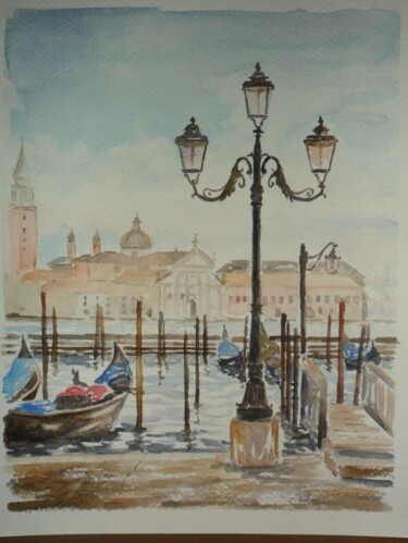Pittura intitolato "Venezia - scorcio" da Catia Biso, Opera d'arte originale