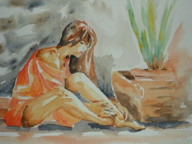Painting titled "Woman" by Catia Biso, Original Artwork