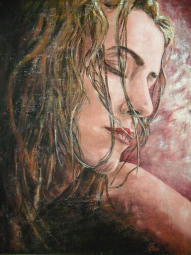Painting titled "the woman" by Catia Biso, Original Artwork, Acrylic