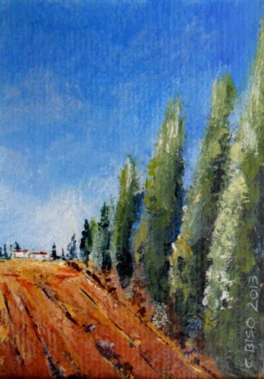 Painting titled "CAMPAGNA_" by Catia Biso, Original Artwork, Acrylic
