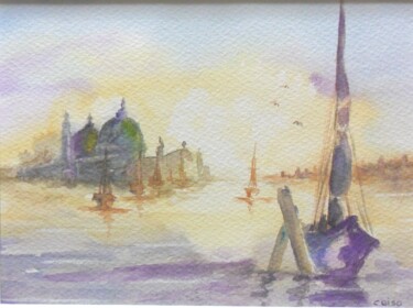 Painting titled "Venezia - scorcio" by Catia Biso, Original Artwork, Watercolor