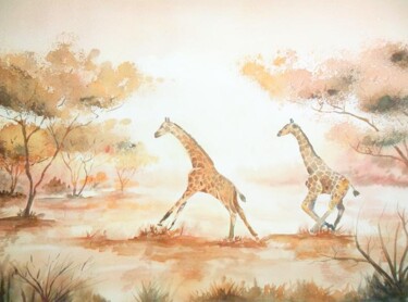 Painting titled "Africa" by Catia Biso, Original Artwork