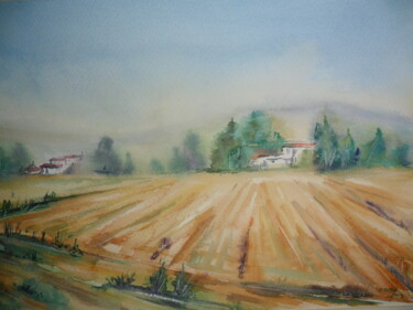 Painting titled "Campagna - scorcio" by Catia Biso, Original Artwork