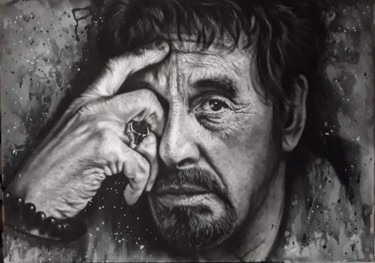 Painting titled "Al Pacino" by Catia Trovarelli, Original Artwork, Acrylic