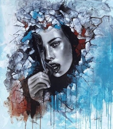 Oltre Pittura intitolato "Oltre" da Catia Trovarelli, Opera d'arte originale, Acrilico