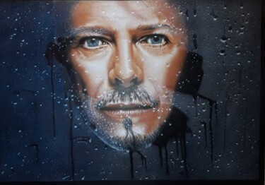 Картина под названием "Visione D. Bowie" - Catia Trovarelli, Подлинное произведение искусства, Акрил