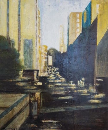 Painting titled "14b-Manhattan  -  2…" by Catjac, Original Artwork, Acrylic