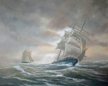 Peinture intitulée "the wild atlantic" par Cathal O Malley, Œuvre d'art originale, Acrylique