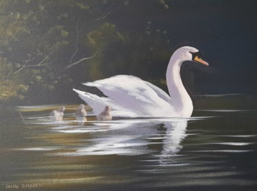 Malerei mit dem Titel "Summer swimming" von Cathal O Malley, Original-Kunstwerk, Acryl