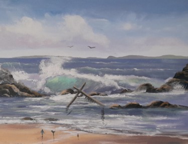 Painting titled "Aughrisbeg  anchor…" by Cathal O Malley, Original Artwork, Acrylic