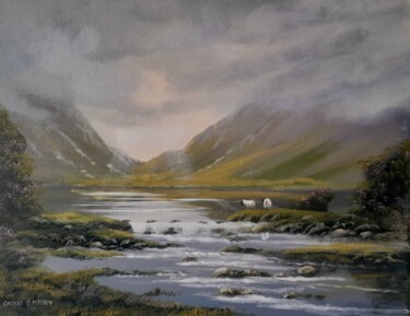 Maam sheep connemara Painting titled "Maam sheep connemara" by Cathal O Malley, Original Artwork, Acrylic
