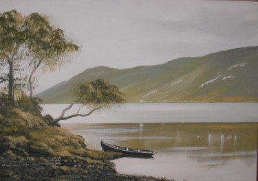 Painting titled "kylemore lake autumn" by Cathal O Malley, Original Artwork