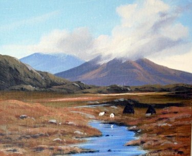 Painting titled "autumn in connemara" by Cathal O Malley, Original Artwork