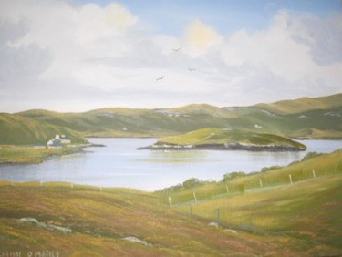 Painting titled "view from doon co g…" by Cathal O Malley, Original Artwork