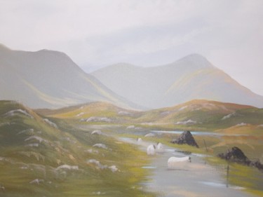 road to lenane Painting titled "road to lenane" by Cathal O Malley, Original Artwork, Acrylic
