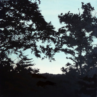 Peinture intitulée "Crépuscule" par Catnplasticienne, Œuvre d'art originale, Acrylique