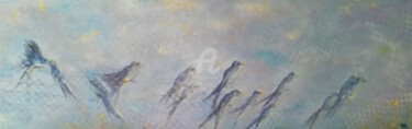 Peinture intitulée "Premier brouillard…" par Catherine Cabé (CAT.), Œuvre d'art originale, Huile