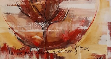 La vie est belle avec des fleurs Peinture intitulée "La vie est belle av…" par Catherine Cabé (CAT.), Œuvre d'art originale, Acrylique