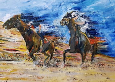 OUTSIDER Peinture intitulée "OUTSIDER" par Catherine Cabé (CAT.), Œuvre d'art originale, Huile