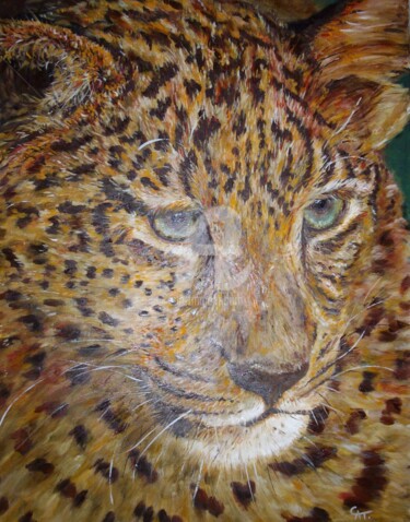 Peinture intitulée "LEOPOLD" par Catherine Cabé (CAT.), Œuvre d'art originale, Huile