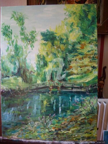 Painting titled "BRAS DE RIVIERE" by Catherine Cabé (CAT.), Original Artwork