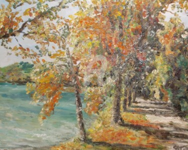 Peinture intitulée "L ALLEE" par Catherine Cabé (CAT.), Œuvre d'art originale