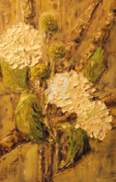 Peinture intitulée "BOUQUET ZEN" par Catherine Cabé (CAT.), Œuvre d'art originale, Huile