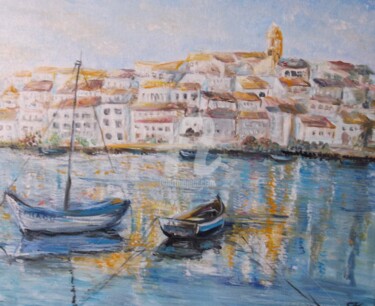 Painting titled "FERRAGUDO" by Catherine Cabé (CAT.), Original Artwork, Oil