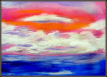 Dessin intitulée "nuages" par Ludovic Catry, Œuvre d'art originale, Pastel