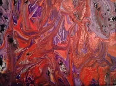 Malerei mit dem Titel "Purple Power" von Brigitte Schäfer, Original-Kunstwerk, Acryl