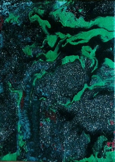 Картина под названием "Lava" - Brigitte Schäfer, Подлинное произведение искусства, Акрил