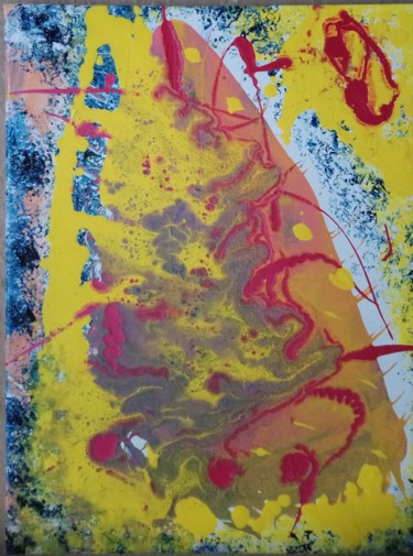 Картина под названием "Fels in der Brandung" - Brigitte Schäfer, Подлинное произведение искусства, Акрил