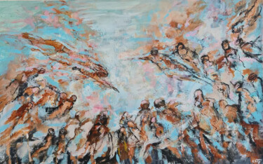 Картина под названием "Immersed by water" - Caty Cordahi, Подлинное произведение искусства, Акрил