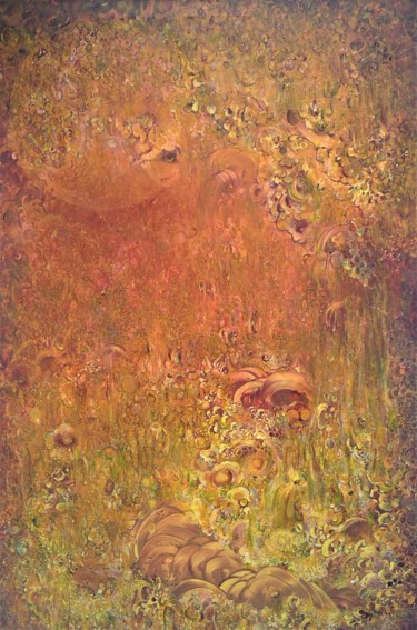 Painting titled "L'épouse du soleil" by Capucine, Original Artwork, Acrylic
