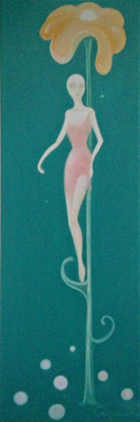 Painting titled "Les perles de jade!" by Capucine, Original Artwork, Oil
