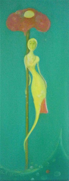 Peinture intitulée "Primevère" par Capucine, Œuvre d'art originale, Huile