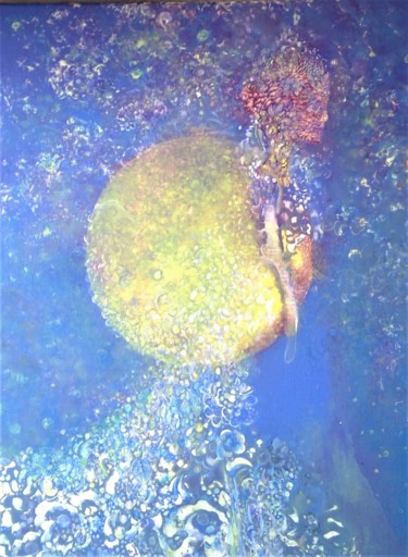 Painting titled "La fiancée du soleil" by Capucine, Original Artwork, Acrylic