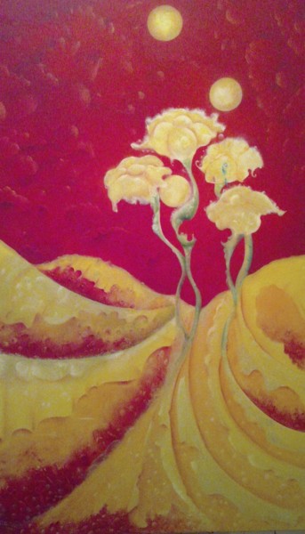 Pintura titulada "Bain de soleil" por Capucine, Obra de arte original, Oleo
