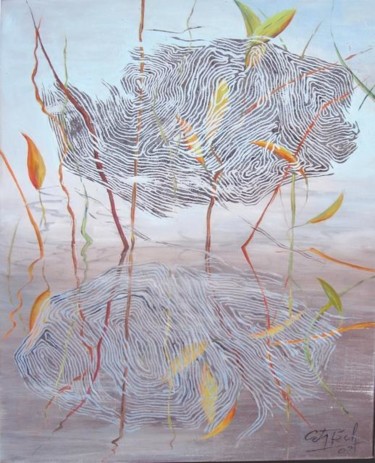 Картина под названием "TREMBLEMENTS" - Caty Pech, Подлинное произведение искусства, Акрил Установлен на Деревянная рама для…