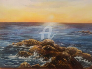 Painting titled "entardecer.jpg" by Cau Zacharias, Original Artwork, Oil