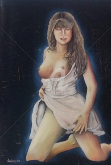 Painting titled "Beleza feminina.jpeg" by Cau Zacharias, Original Artwork, Oil