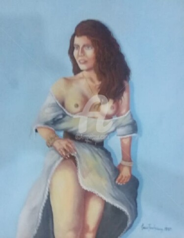 Peinture intitulée "Beleza feminina 2.j…" par Cau Zacharias, Œuvre d'art originale, Huile