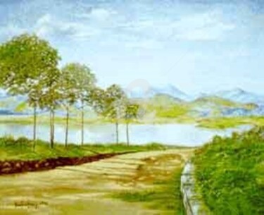 Painting titled "Caminho.jpg" by Cau Zacharias, Original Artwork, Oil