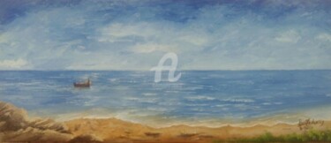 Painting titled "praia.jpg" by Cau Zacharias, Original Artwork, Oil