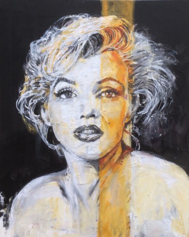 Painting titled "Marylin Monroe - le…" by Kapea, Original Artwork, Acrylic