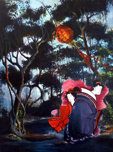 Painting titled "Asian Memories" by Cauri Gallery Cuban Art, Original Artwork, Acrylic