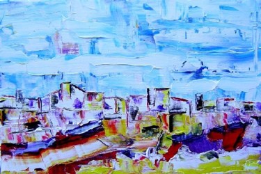 Painting titled "Mirage toscan" by Gérard Cavazza, Original Artwork