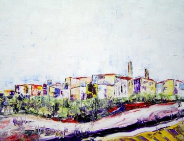 Peinture intitulée "La Città ideale" par Gérard Cavazza, Œuvre d'art originale